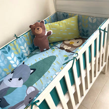Cargar imagen en el visor de la galería, Juego de cuna con protector de baradal plano