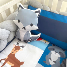 Cargar imagen en el visor de la galería, Juego de cuna con protector de barandal trenzado