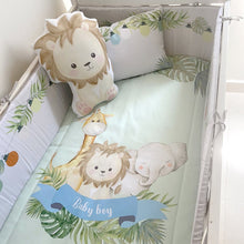 Cargar imagen en el visor de la galería, Juego de cuna con protector de baradal plano