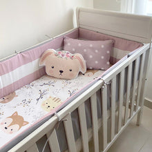 Cargar imagen en el visor de la galería, Juego de cuna con protector de baradal plano