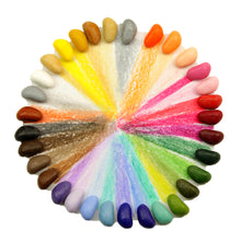 Cargar imagen en el visor de la galería, 32 colores de crayon rocks, turquesa, plata, oro, ladrillo, azul cielo, amarillo sol, morado, lila